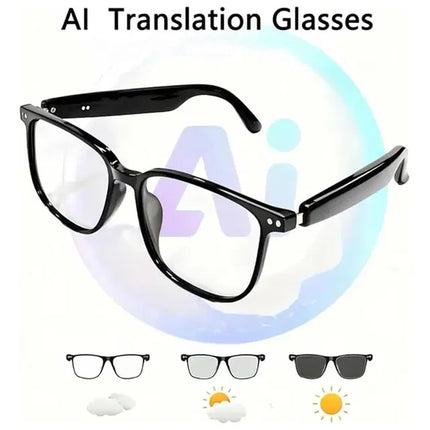 AI Interpretation Smart Glasses   Language Translation, Photochromic Lenses, AI Chat & Hands-Free Audio
