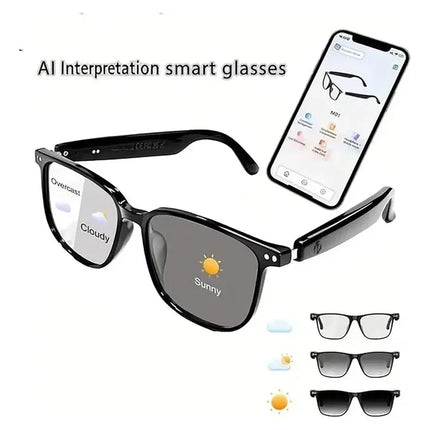 AI Interpretation Smart Glasses   Language Translation, Photochromic Lenses, AI Chat & Hands-Free Audio